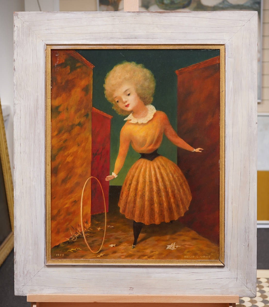 Philip Campbell Curtis, American (1907-2000), 'Girl with a Hoop'